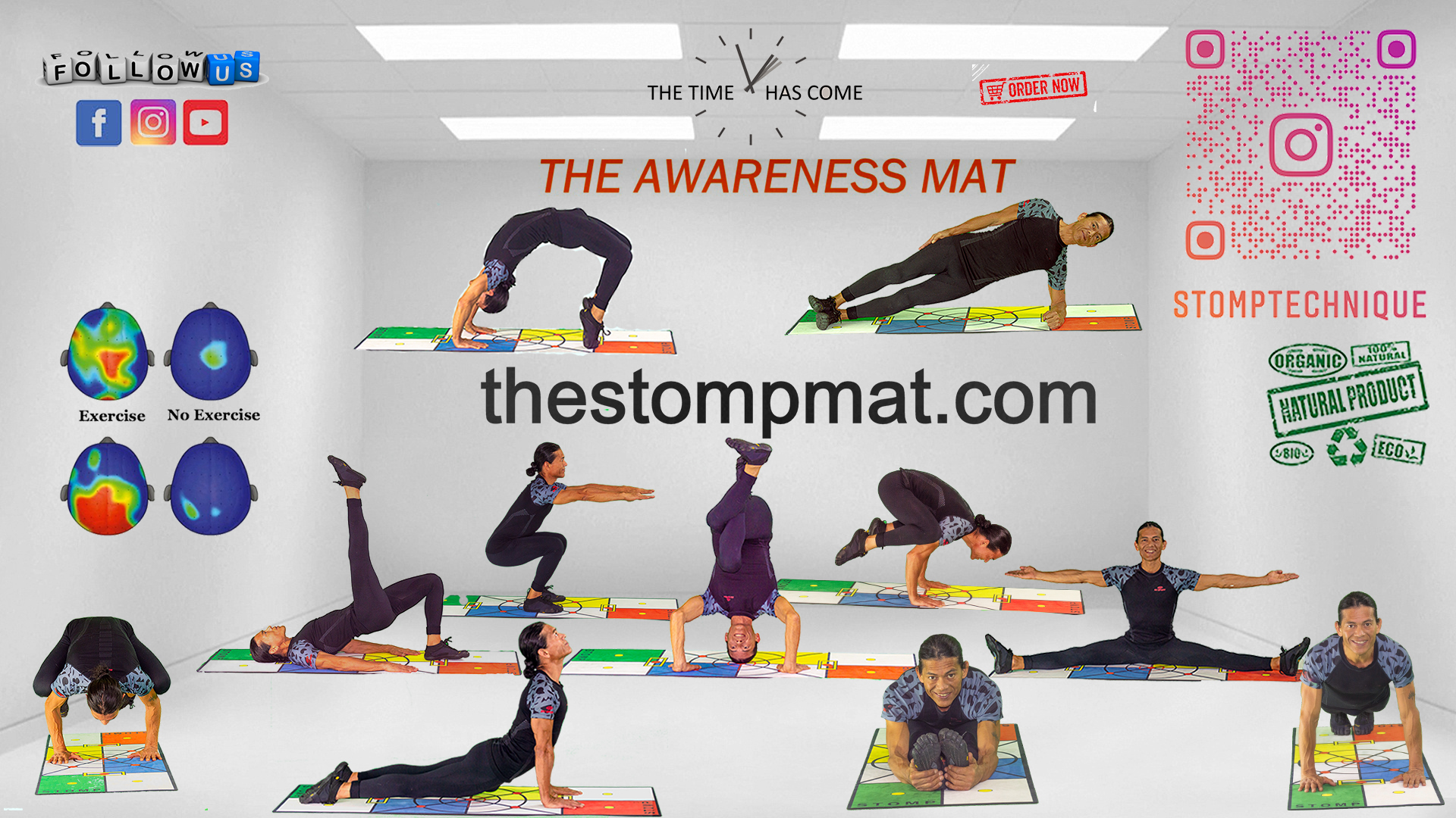 Brain activation through color stimulation on STOMP mat